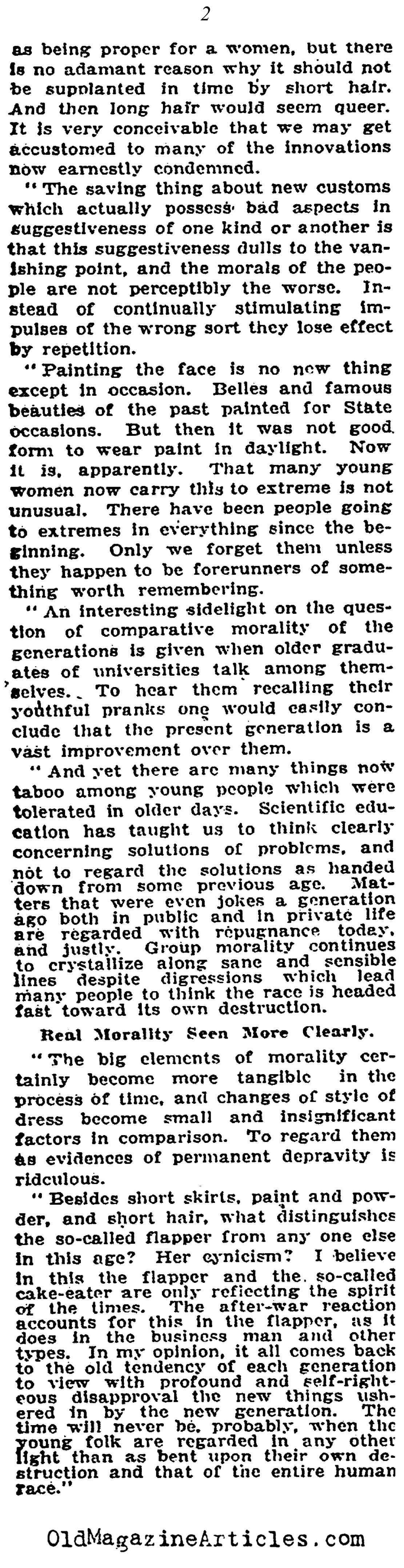 Flappers Were Nothing New  (NY Times, 1922)